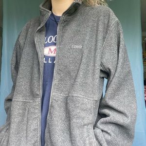 Izod Classic Grey Large Zip Up Jacket W/Pockets